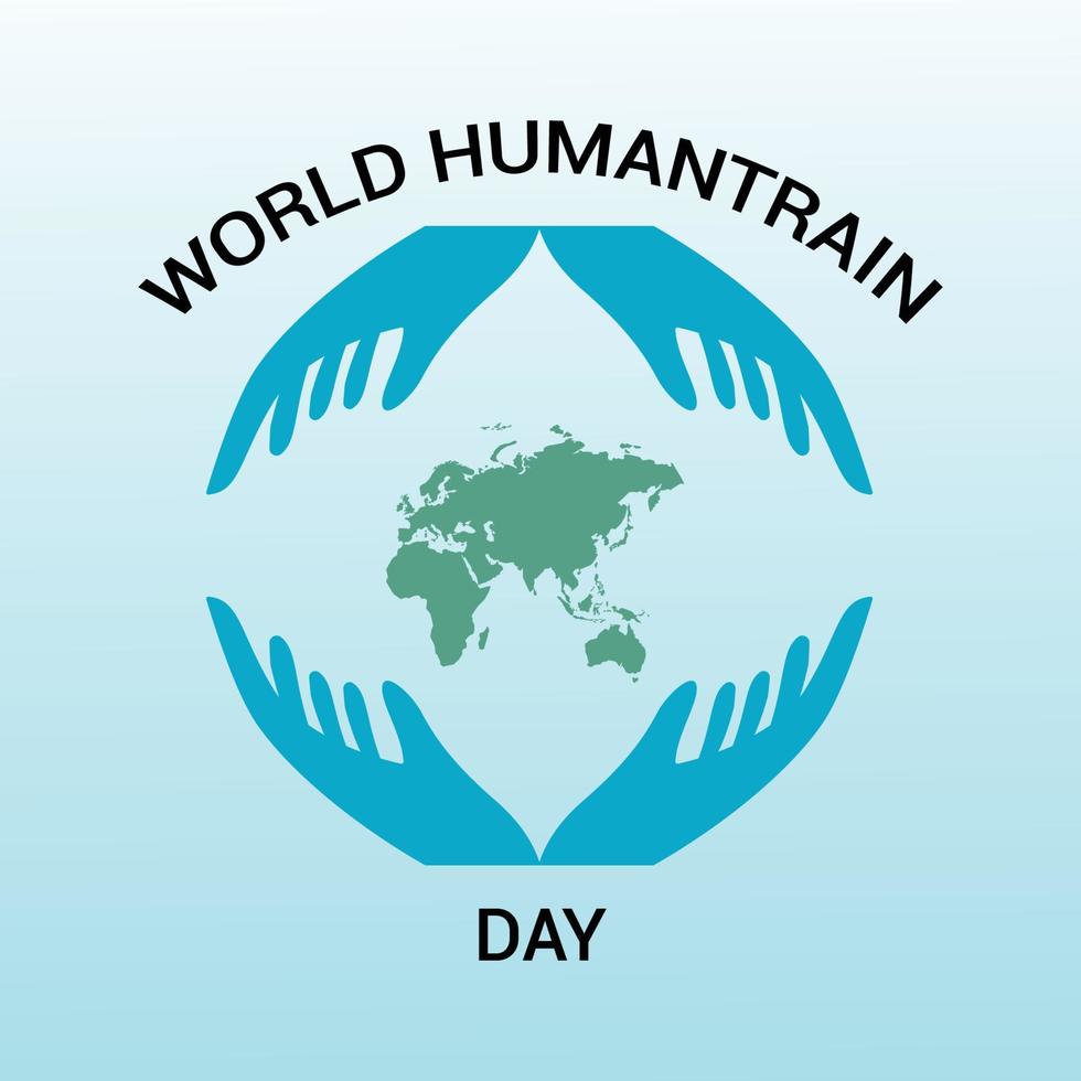 webhand abraçando o globo terrestre adequado para o vetor gratuito do dia mundial humanitário