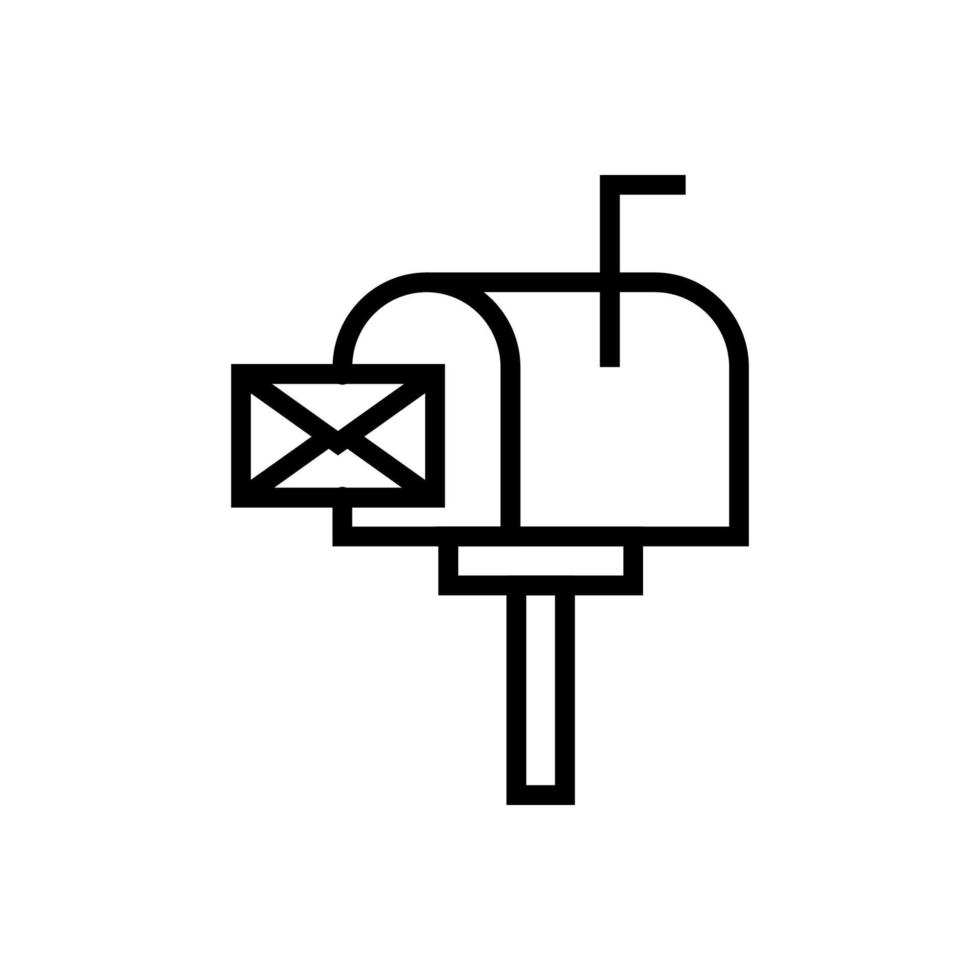 design simples do ícone da caixa de correio vetor