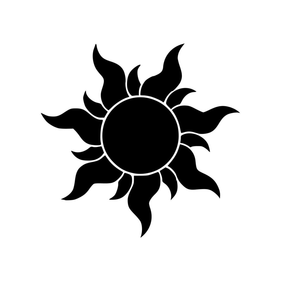 design simples do ícone do sol vetor