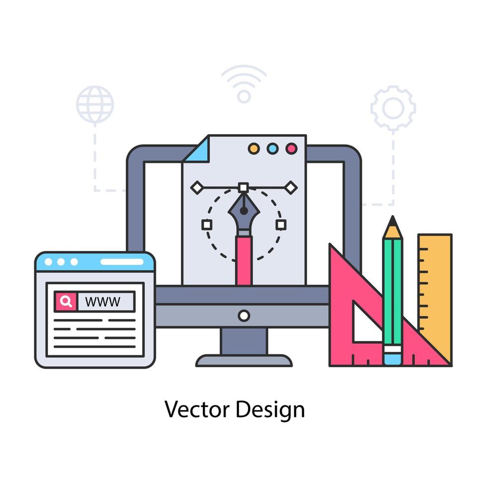 ilustração de desenho vetorial em estilo simples vetor