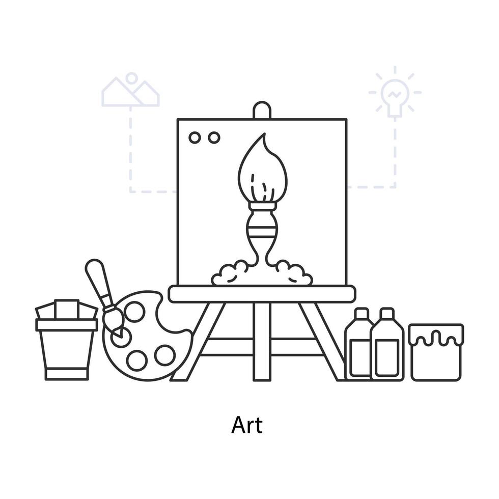 uma ilustração de design linear de arte vetor