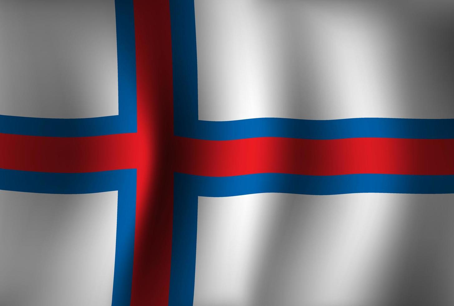 Ilhas de Faroê bandeira fundo acenando 3d. papel de parede de banner do dia da independência nacional vetor