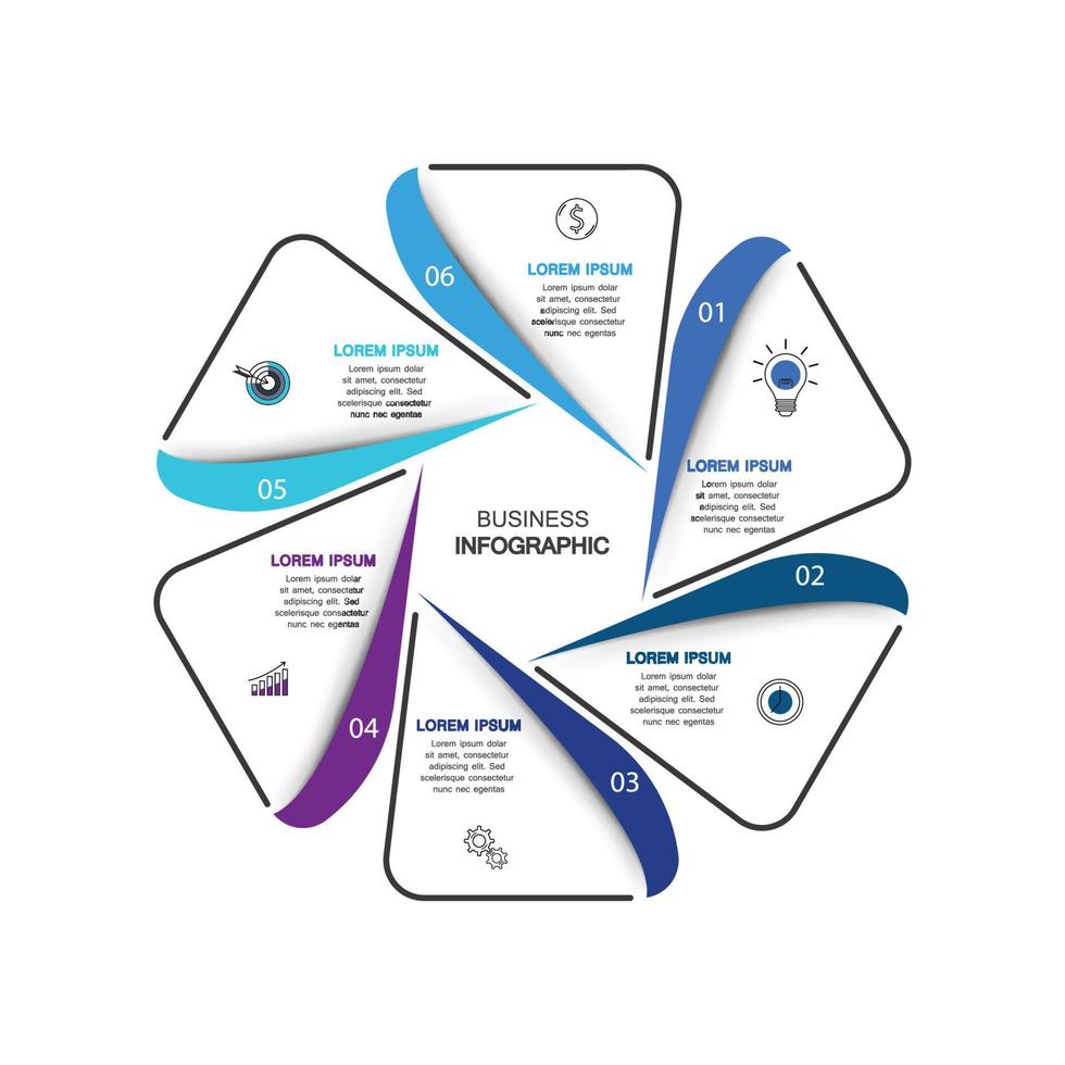 elemento hexágono com ícone de papel e suporte de texto para círculo papel branco. recursos de desenvolvimento de negócios. modelos de design de infográfico. ilustração vetorial. vetor