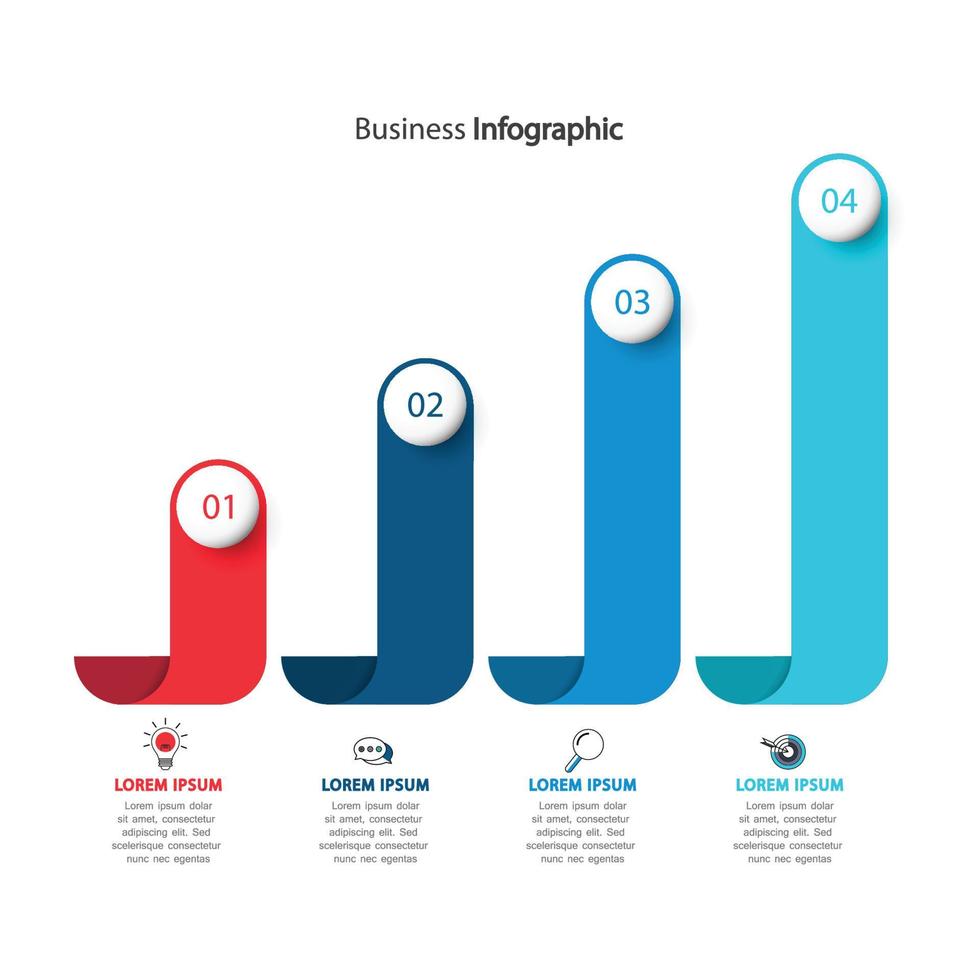 modelo de infográfico de vetor para diagramas, gráficos, apresentações, gráficos, conceitos de negócios.