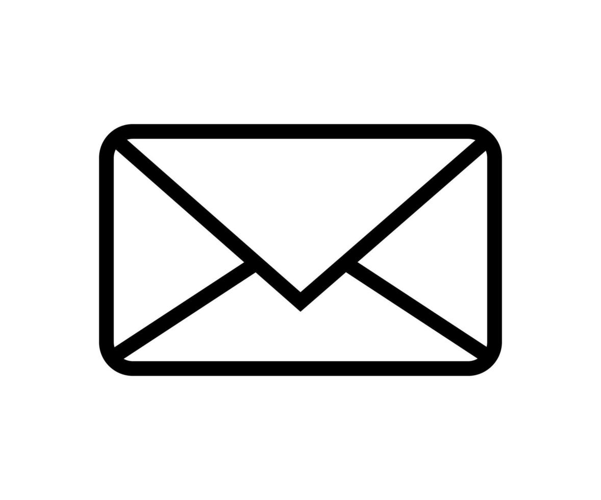 vetor de ícone de correio, sinal de envelope, símbolo de e-mail