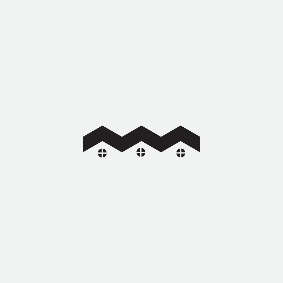 ícone de casa logotipo quadrado de vetor