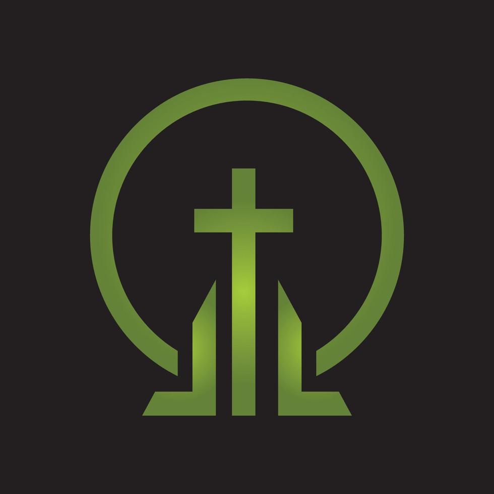 o estoque de vetores de inspiração de design de logotipo de igreja