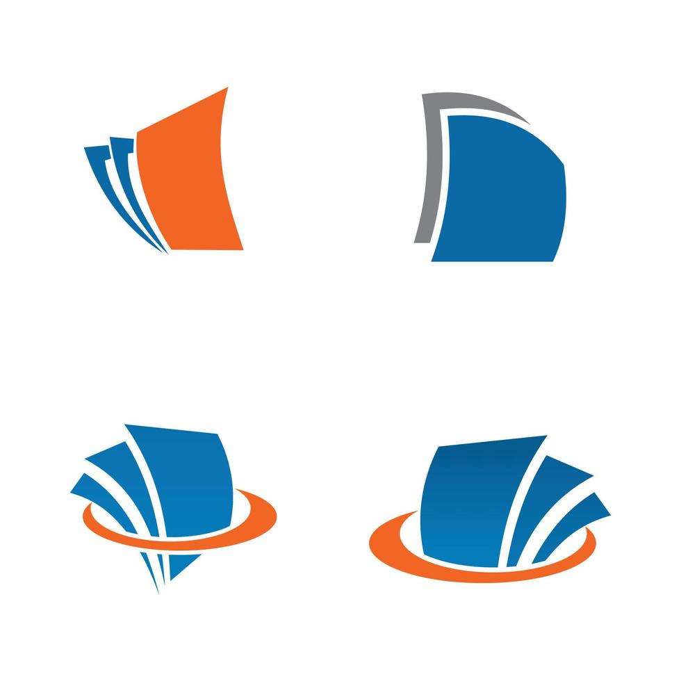 design do logotipo do ícone de papel vetor
