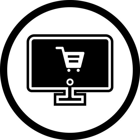 Design de ícone de compras on-line vetor