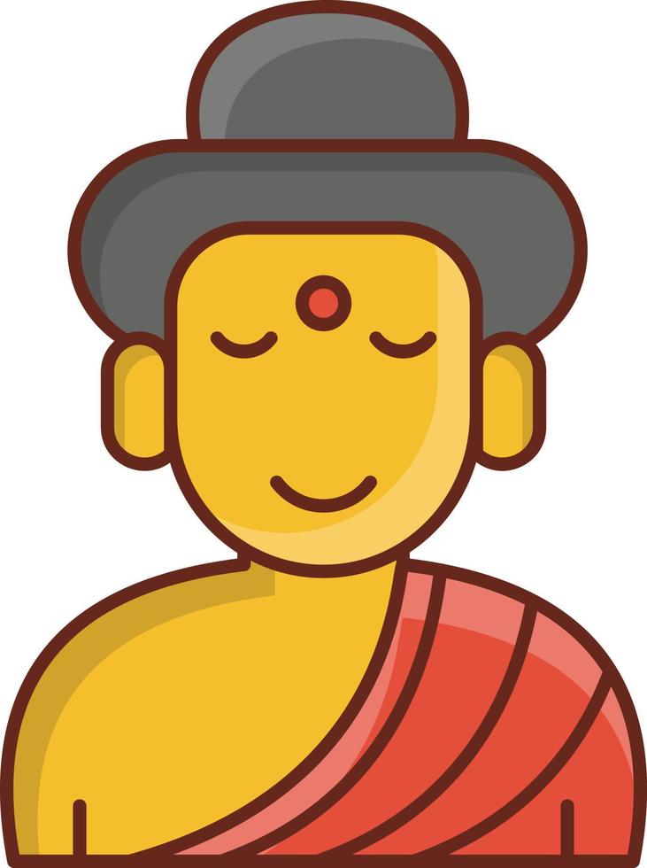 ilustração em vetor hindu em um fundo transparente. símbolos de qualidade premium. ícone de cor plana de linha de vetor para conceito e design gráfico.