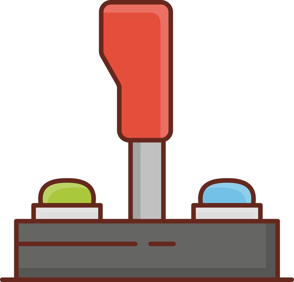ilustração vetorial de joystick em um fundo transparente. símbolos de qualidade premium. ícone de cor plana de linha de vetor para conceito e design gráfico.