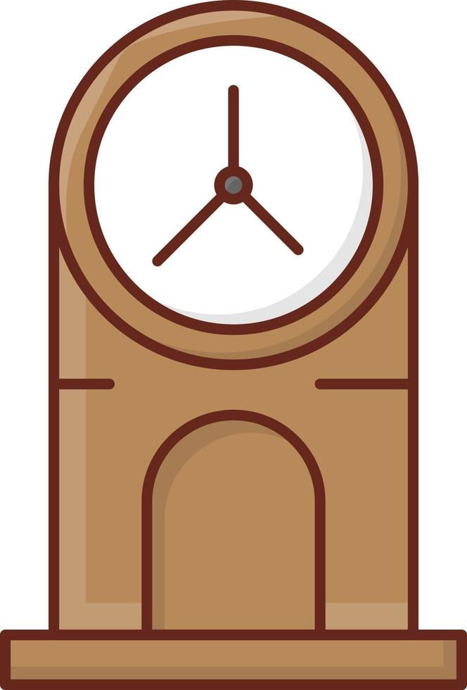 ilustração vetorial de relógio em um fundo transparente. símbolos de qualidade premium. ícone de cor plana de linha de vetor para conceito e design gráfico.