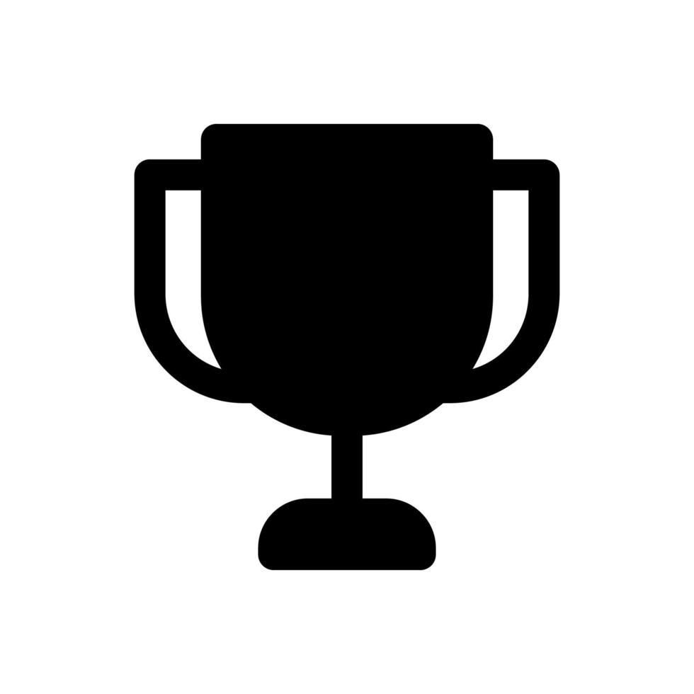 projeto do ícone preto vencedor do prêmio. sinal de campeão. liderança feliz com sucesso. símbolo de design gráfico do troféu de vitória. ilustração vetorial. vetor