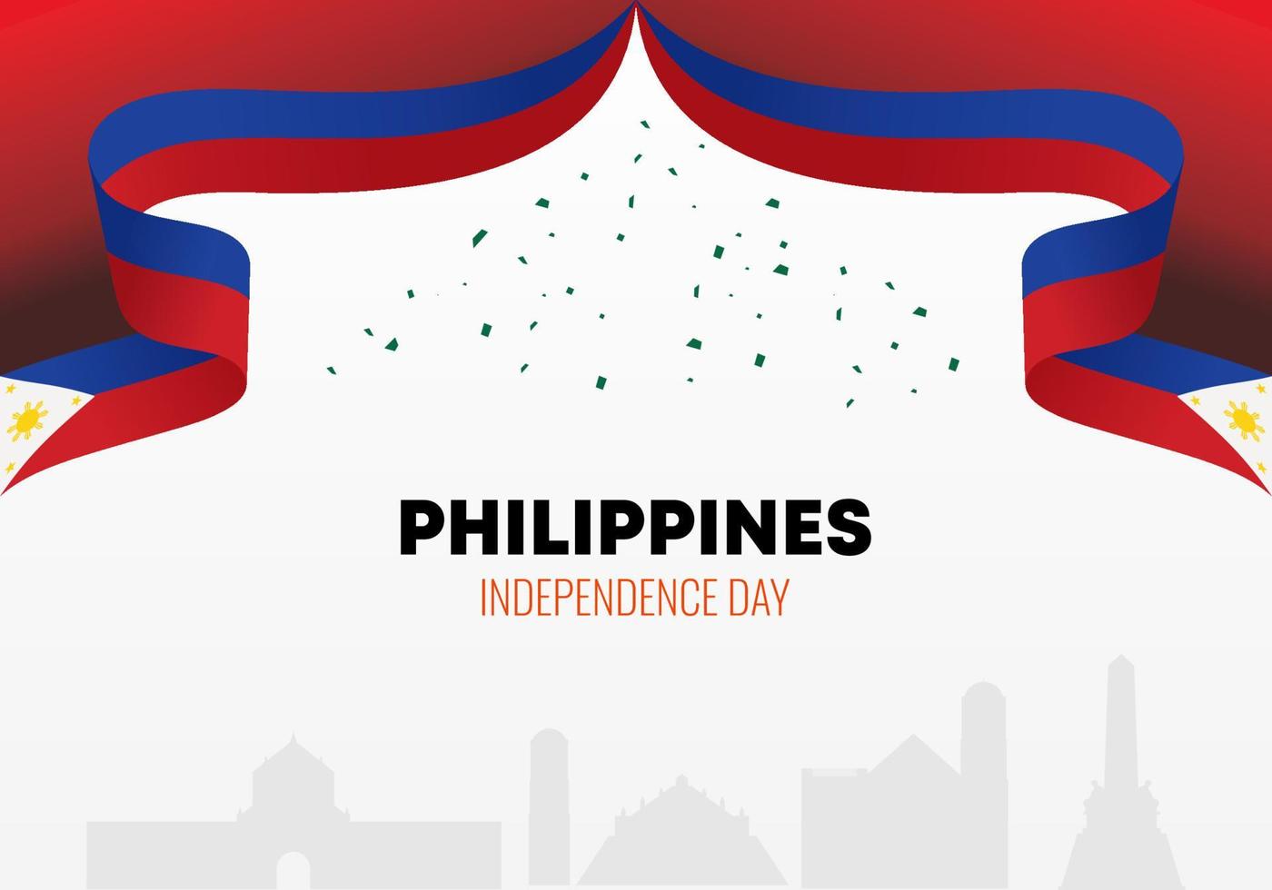 fundo do dia da independência das Filipinas para celebração nacional vetor