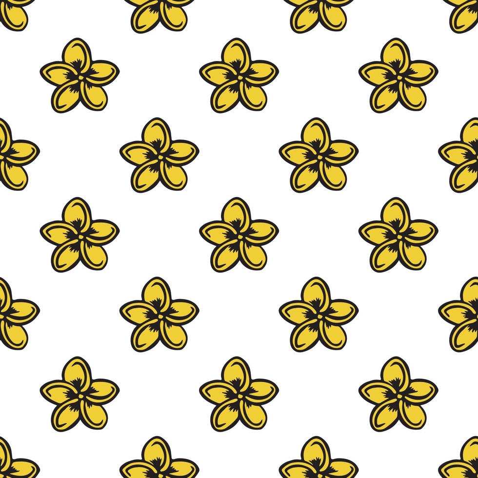 allamanda flower seamless pattern design vetor