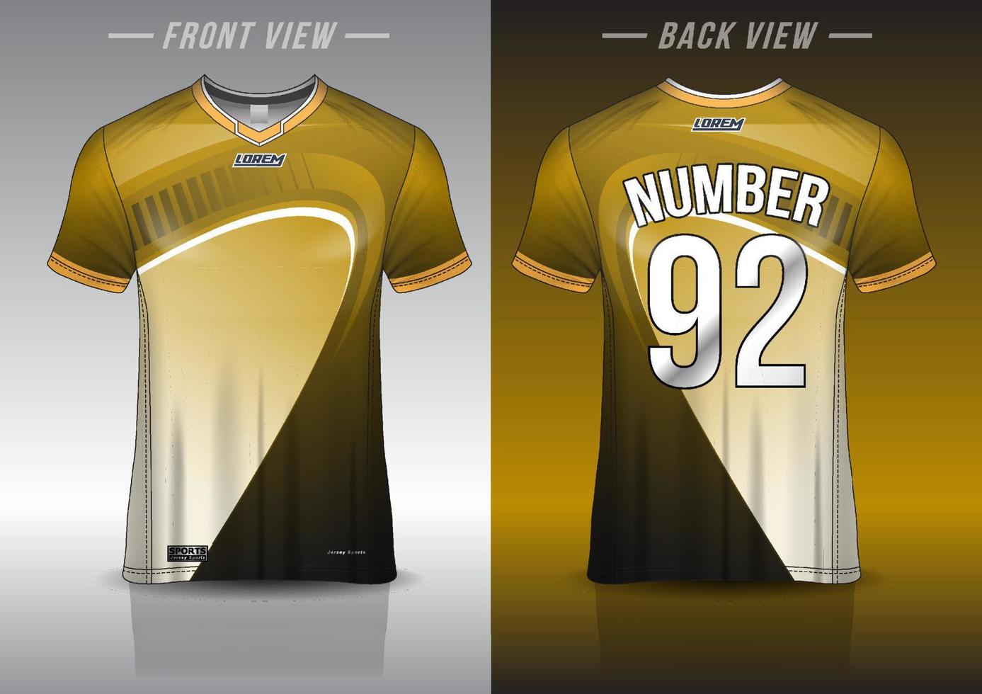 modelo de design de camisa de esporte de jersey para o esporte de futebol, basquete, uniforme em execução na vista frontal, vista traseira. vetor de maquete de camisa, design muito simples e fácil de personalizar