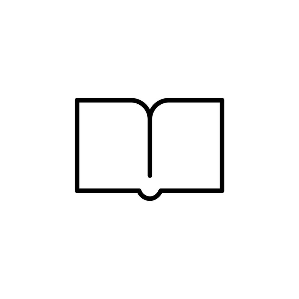 livro, leitura, biblioteca, ícone de linha de estudo, vetor, ilustração, modelo de logotipo. adequado para muitos propósitos. vetor