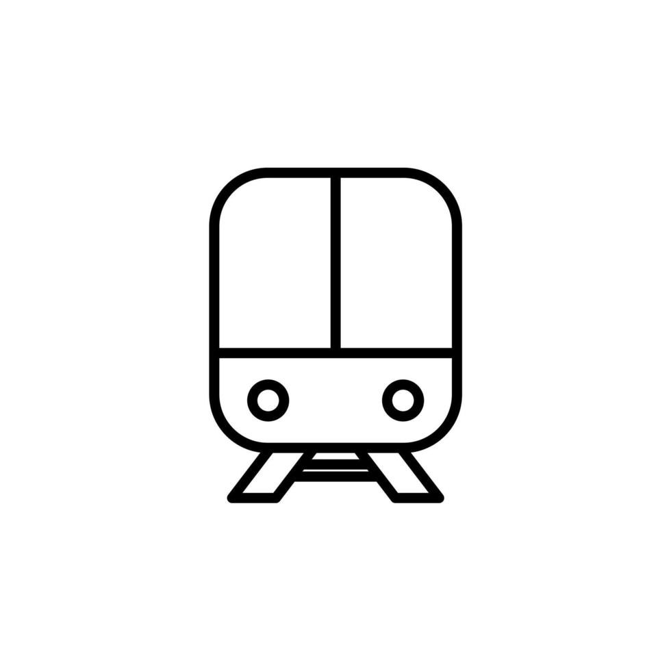 trem, locomotiva, ícone da linha de transporte, vetorial, ilustração, modelo de logotipo. adequado para muitos propósitos. vetor