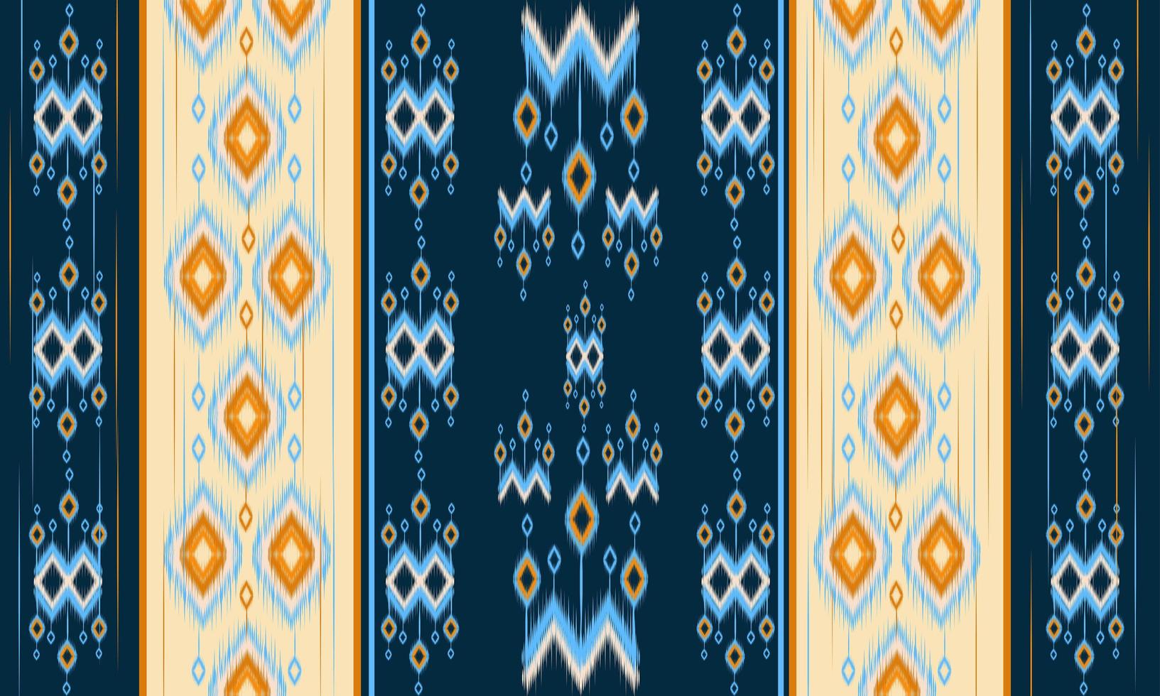 geométrico étnico oriental ikat padrão design tradicional para plano de fundo, tapete, papel de parede, roupas, embrulho, batik, tecido, ilustração vetorial. estilo bordado. vetor