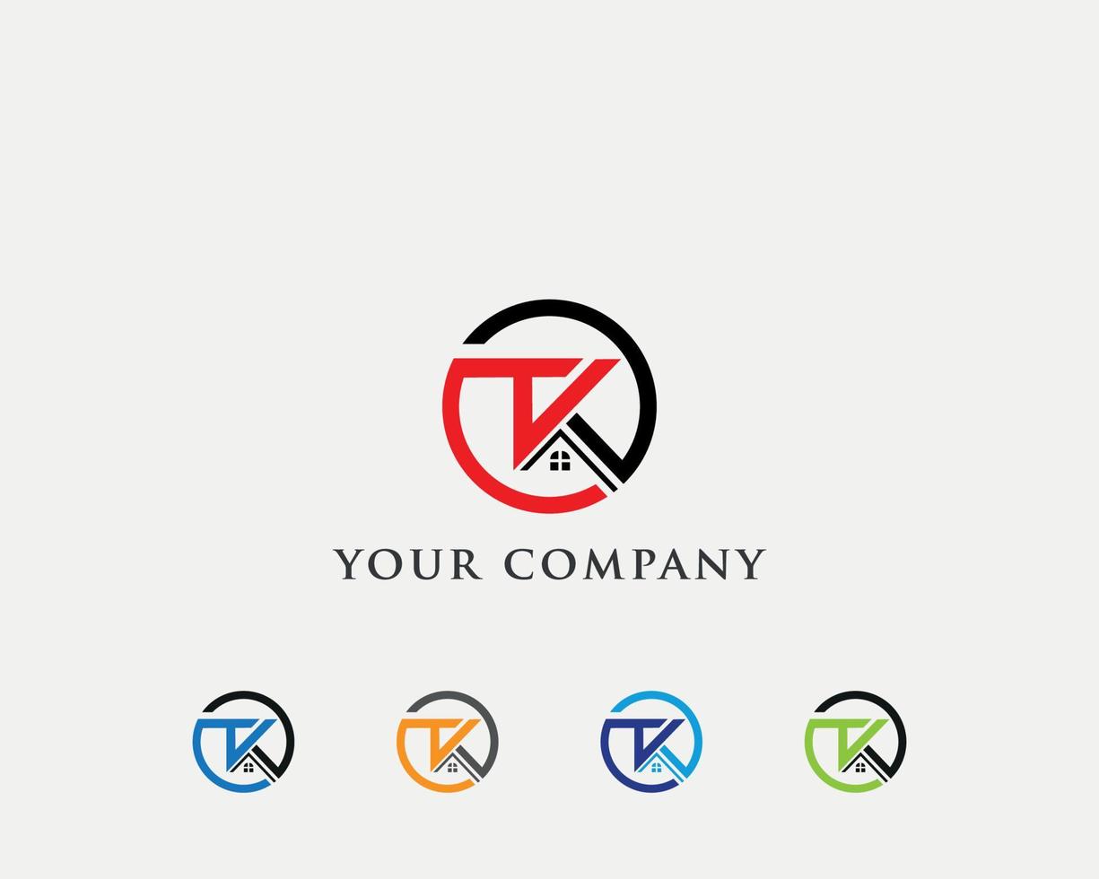 modelo de design de logotipo para casa tk vetor