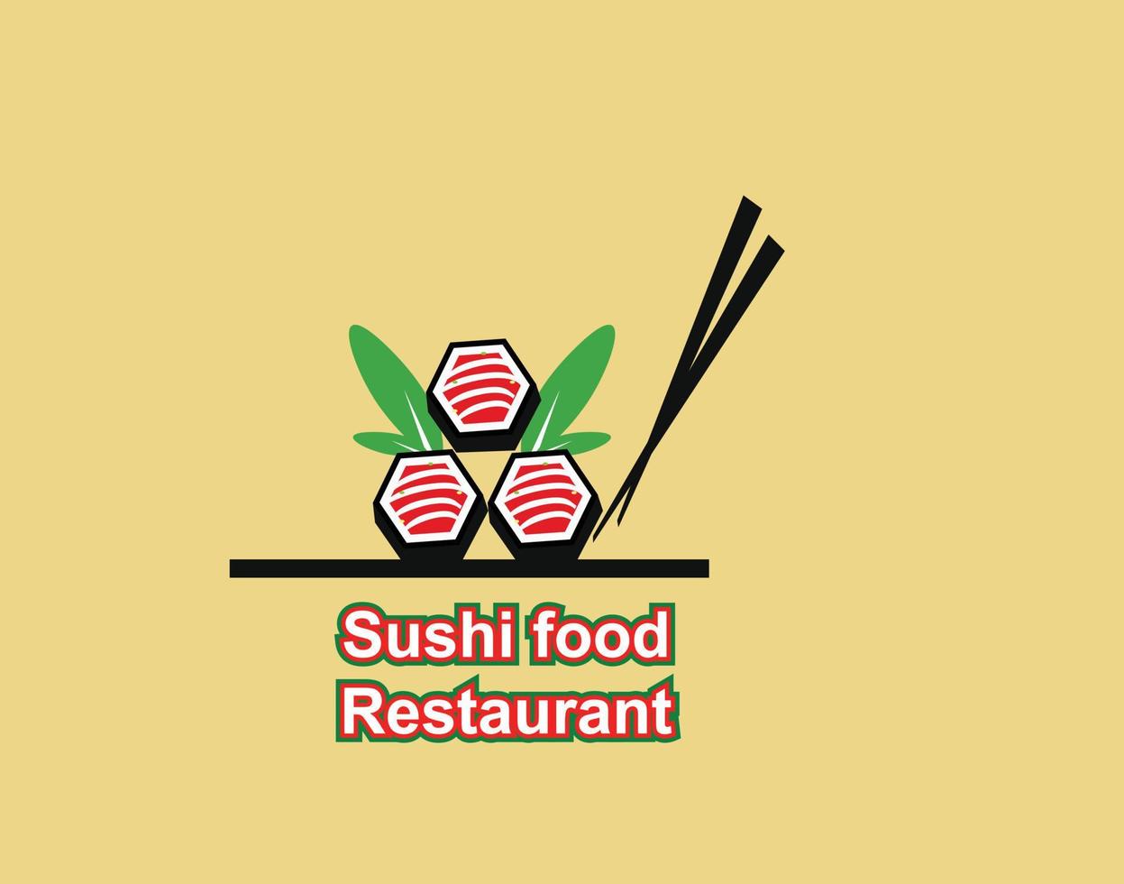 ilustração do logotipo do sushi vetor