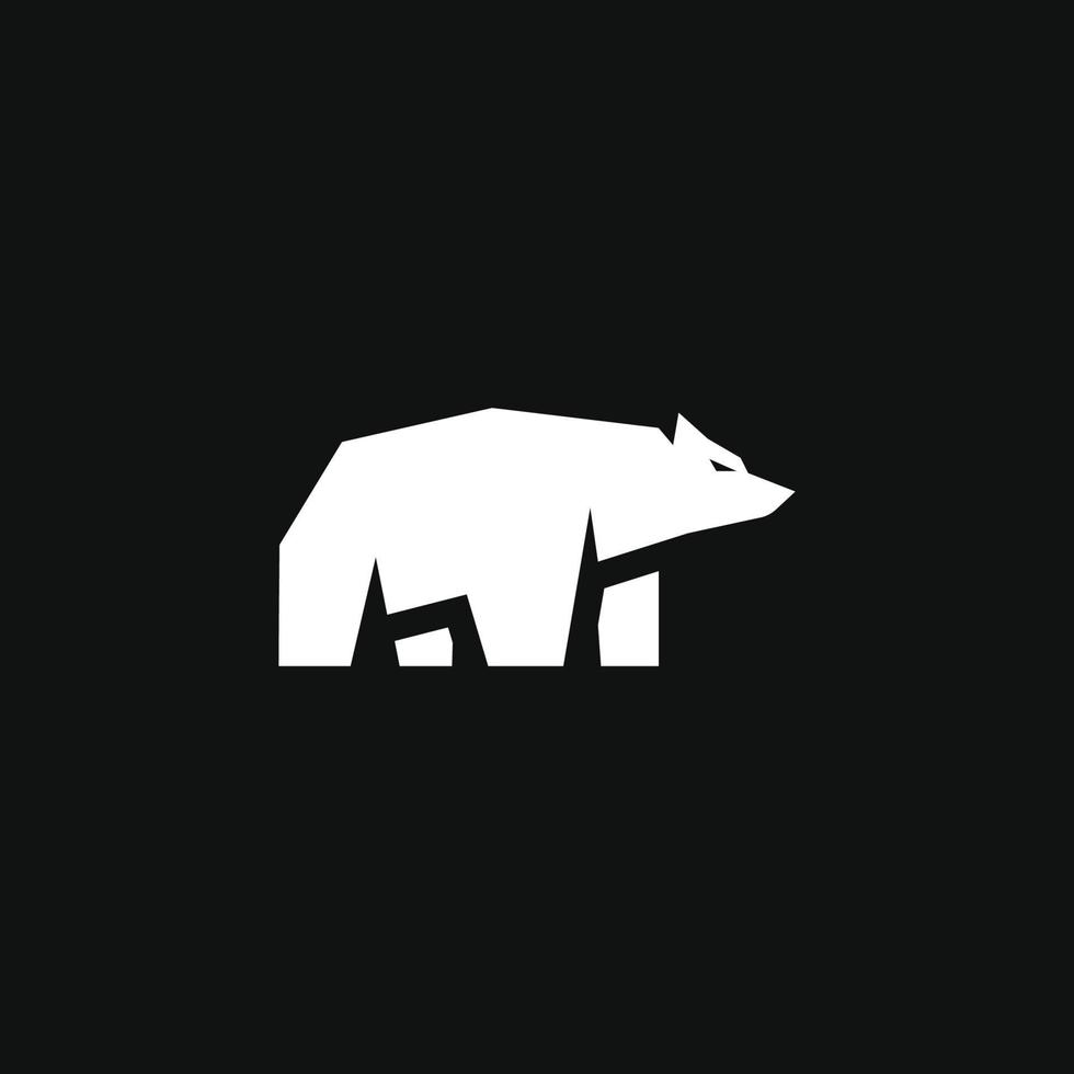 desenho de vetor de logotipo de urso