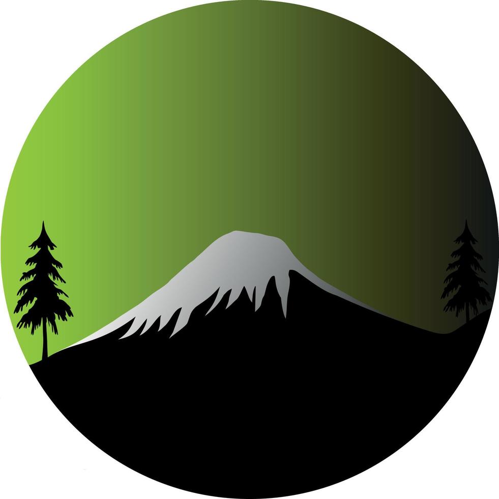 vetor de logotipo de silhueta de montanha simplesmente