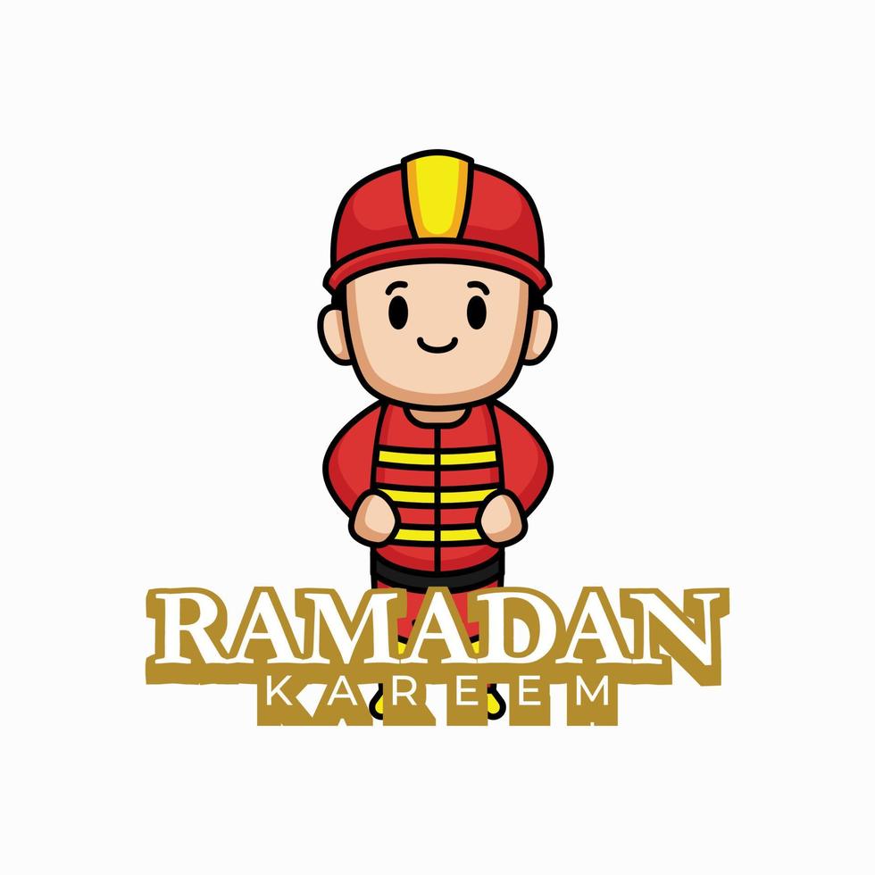 desenho de mascote ramadan kareem vetor