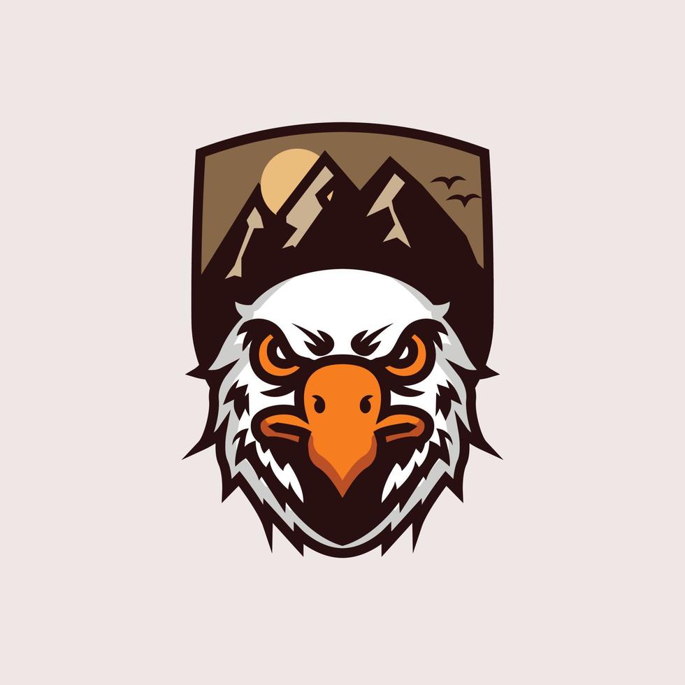 design de logotipo de águia simples vetor