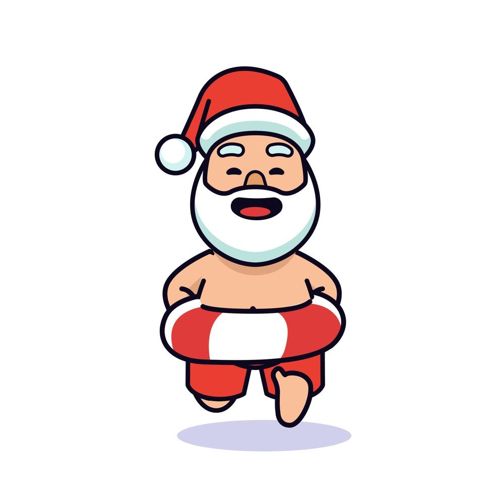 design do mascote do papai noel vetor