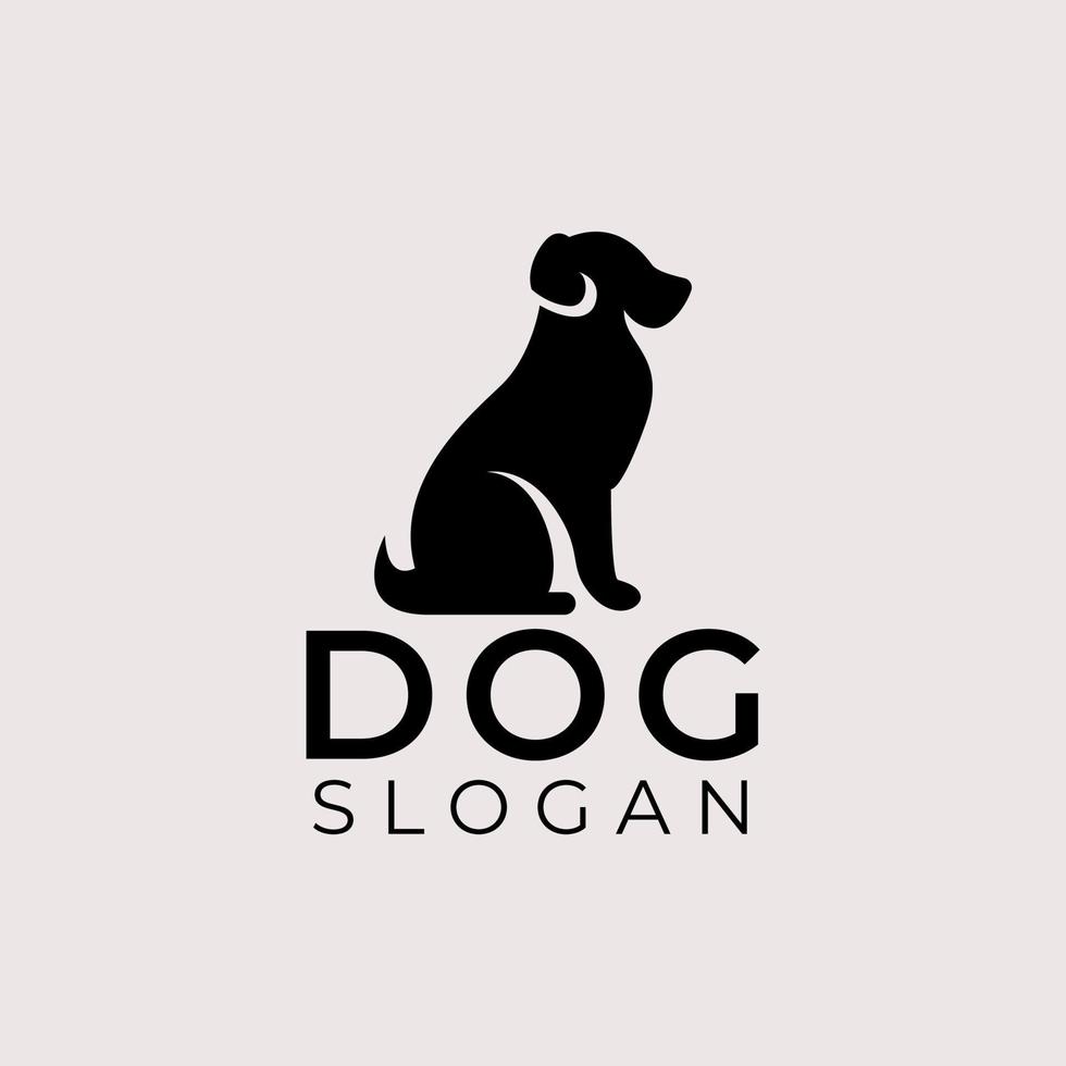 logotipo da silhueta do cachorro vetor
