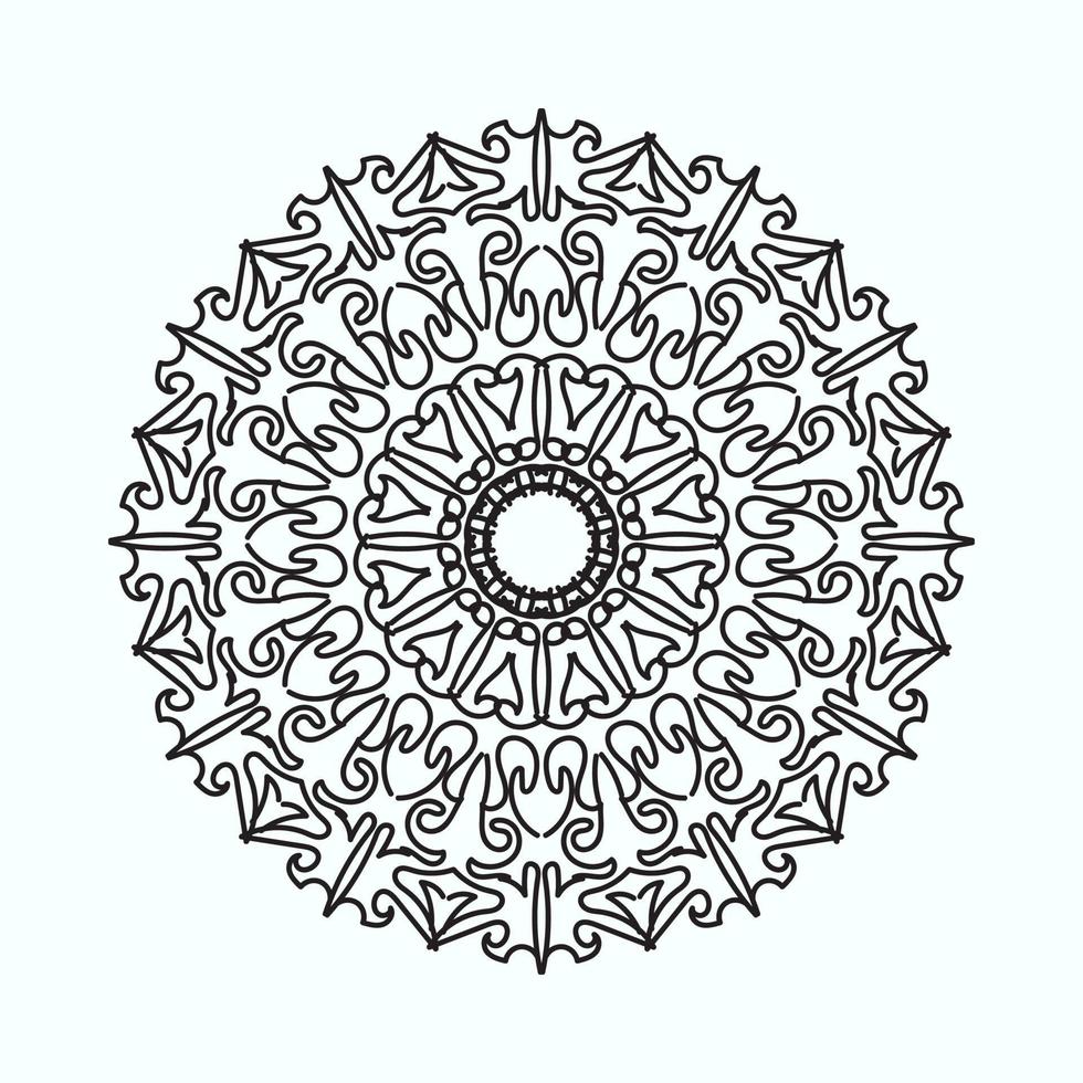 mão desenhada mandala. decoração em ornamento de doodle oriental étnico vetor