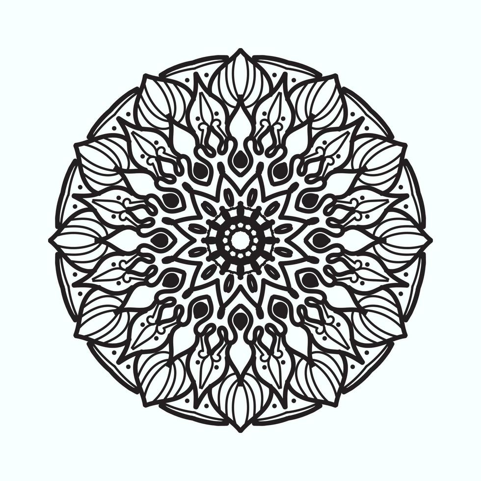 mão desenhada mandala. decoração em ornamento de doodle oriental étnico vetor