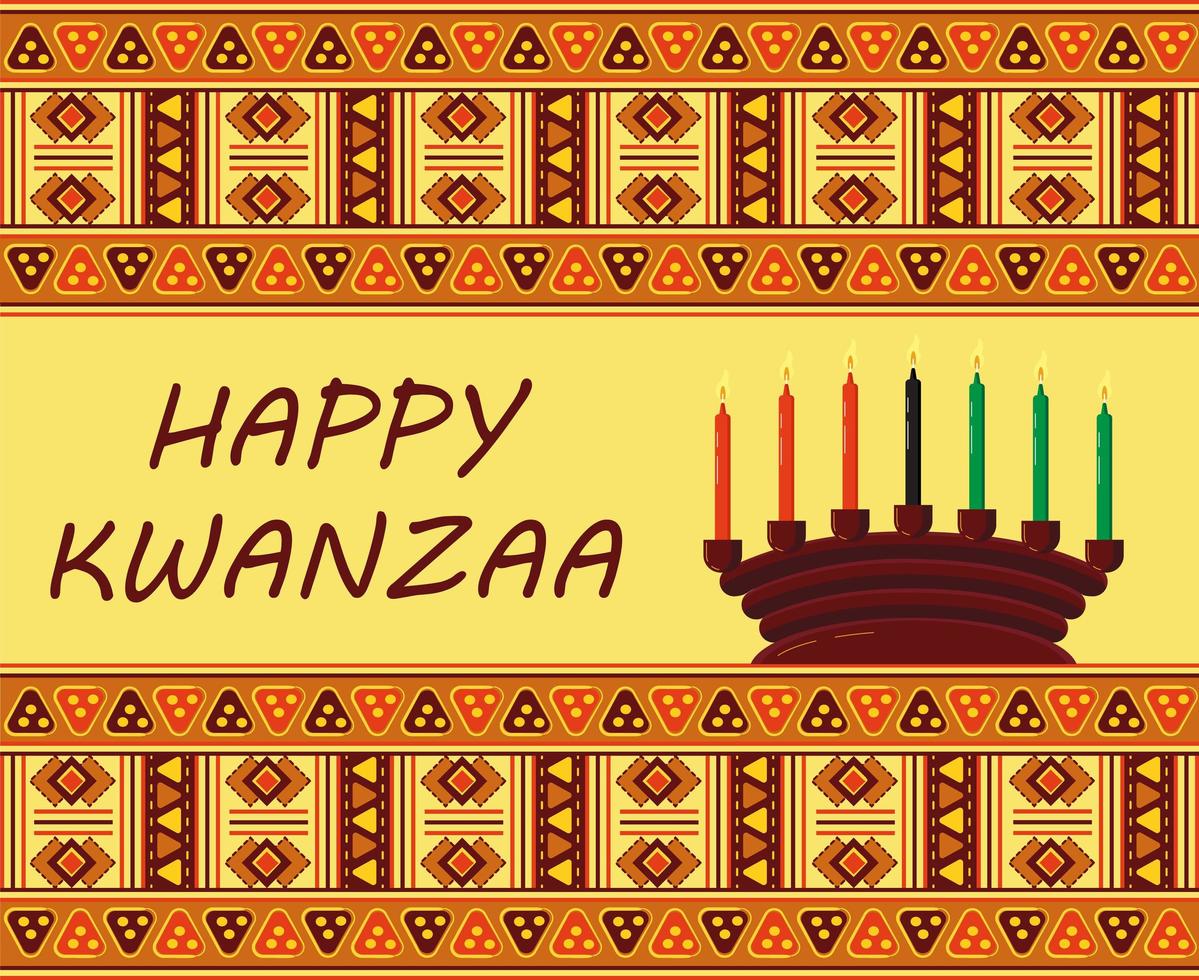 vetor de convite kwanzaa feliz para web, cartão, mídias sociais. kwanza feliz celebrado de 26 de dezembro a 1 de janeiro