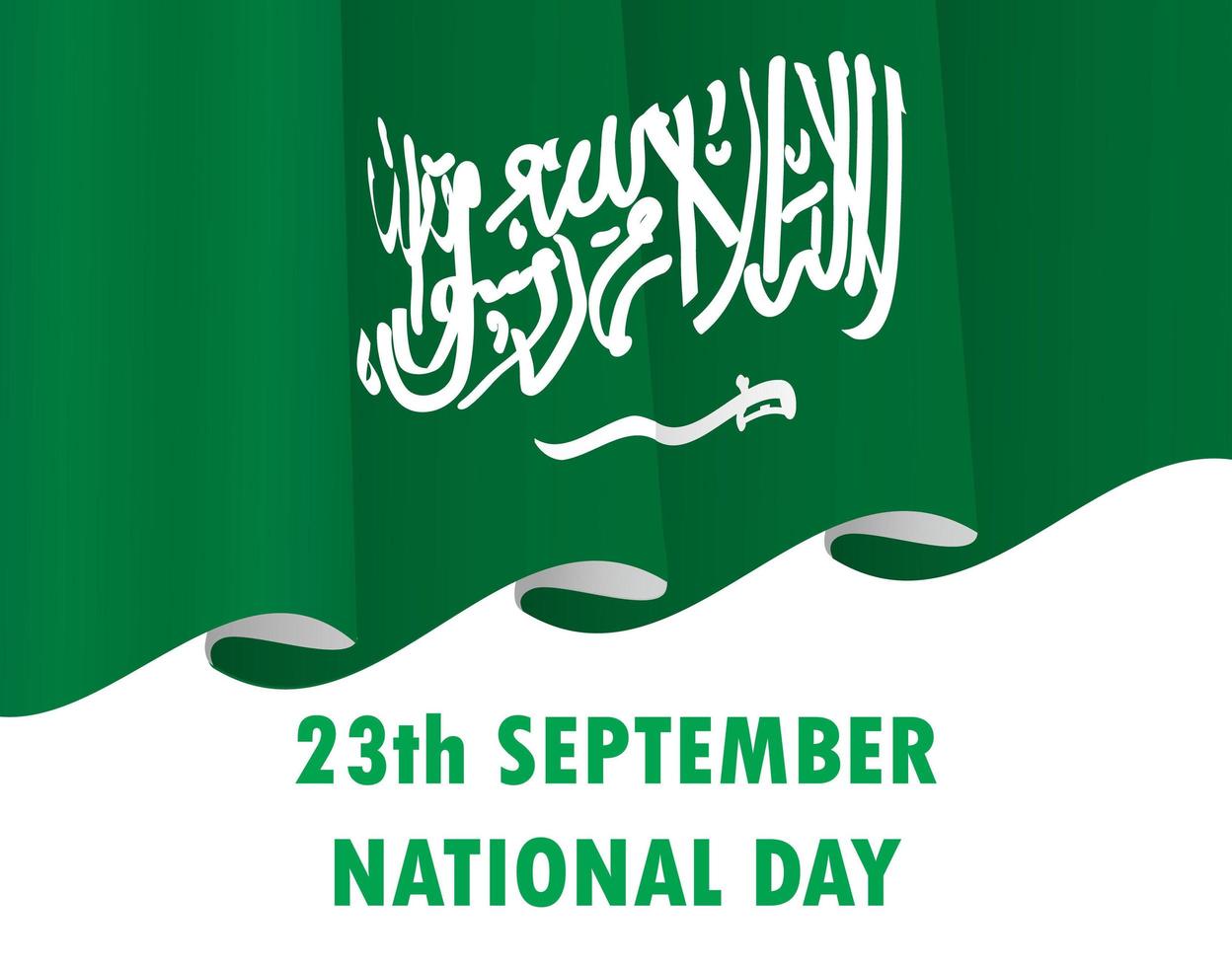 Dia da Independência Nacional da Arábia Saudita em 23 de setembro. vetor