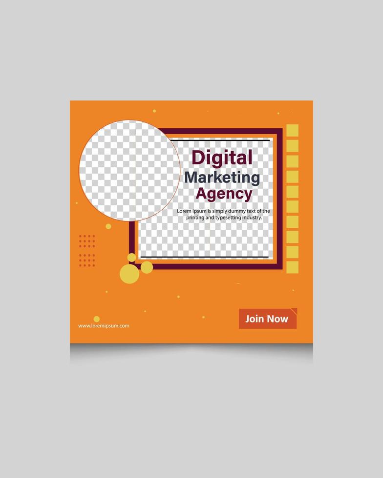 promoções de marketing digital pós-design de mídia social vetor