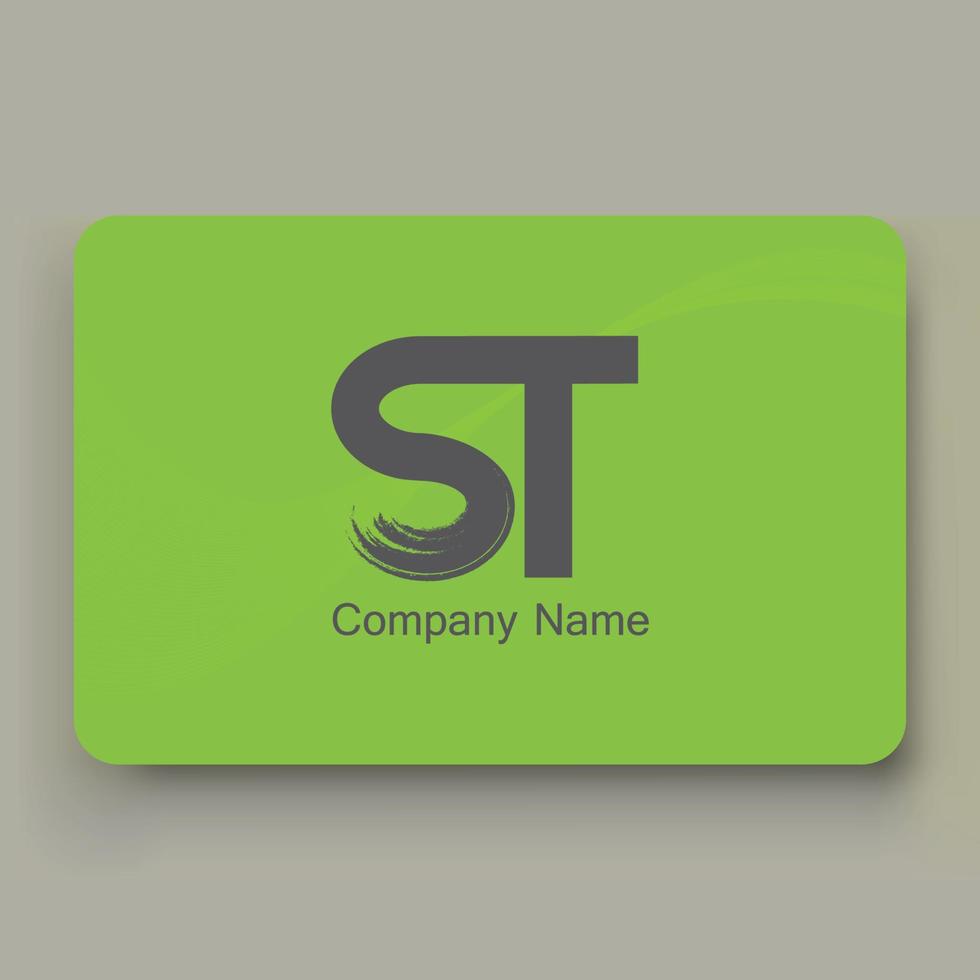 design de logotipo de rotulação da escova st. pinte o ícone de carta do logotipo com design elegante do vetor. . com modelo de vetor de cartão.