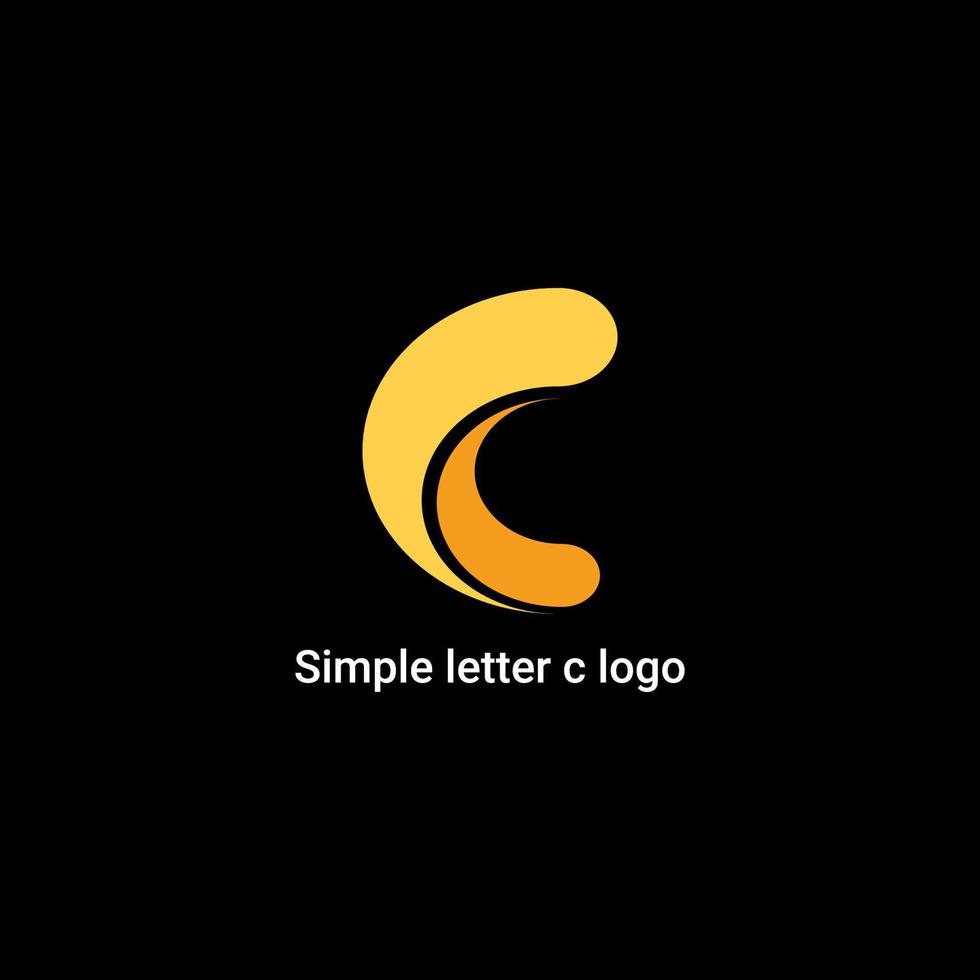 logotipo da letra c simples, adequado para logotipos de empresas ou restaurantes, especialmente aqueles com a letra c inicial. vetor