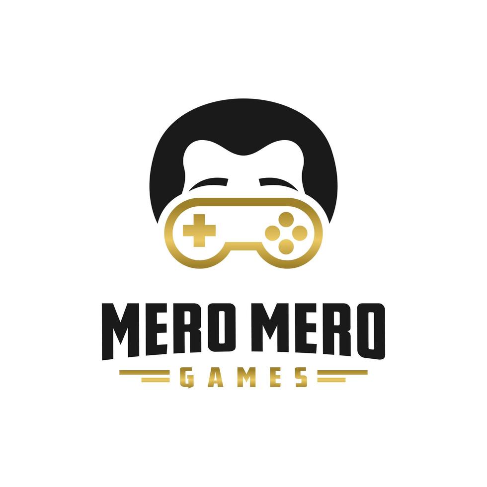 jogo geek de design de logotipo vetor