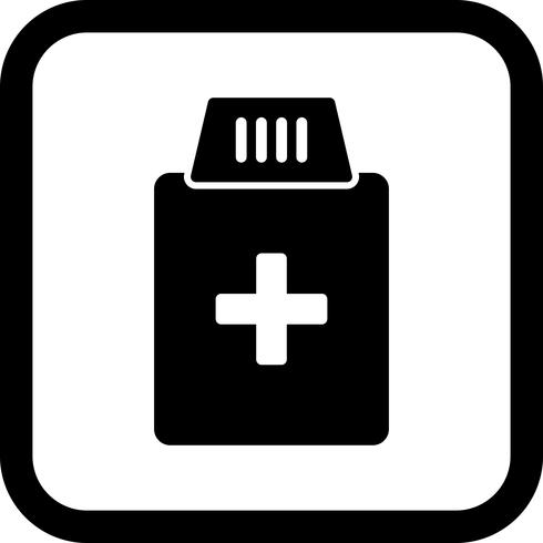 Design de ícone de frasco de medicamento vetor