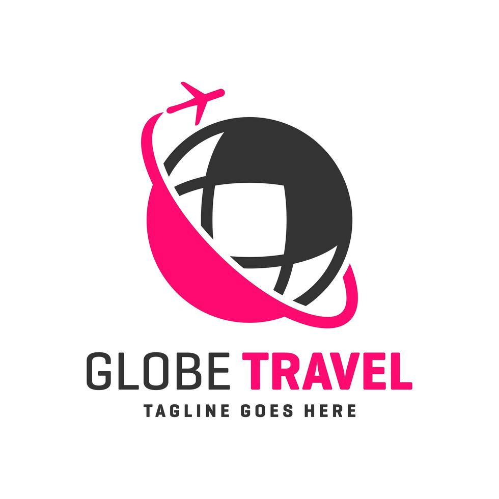 logotipo de agência de viagens em todo o mundo vetor