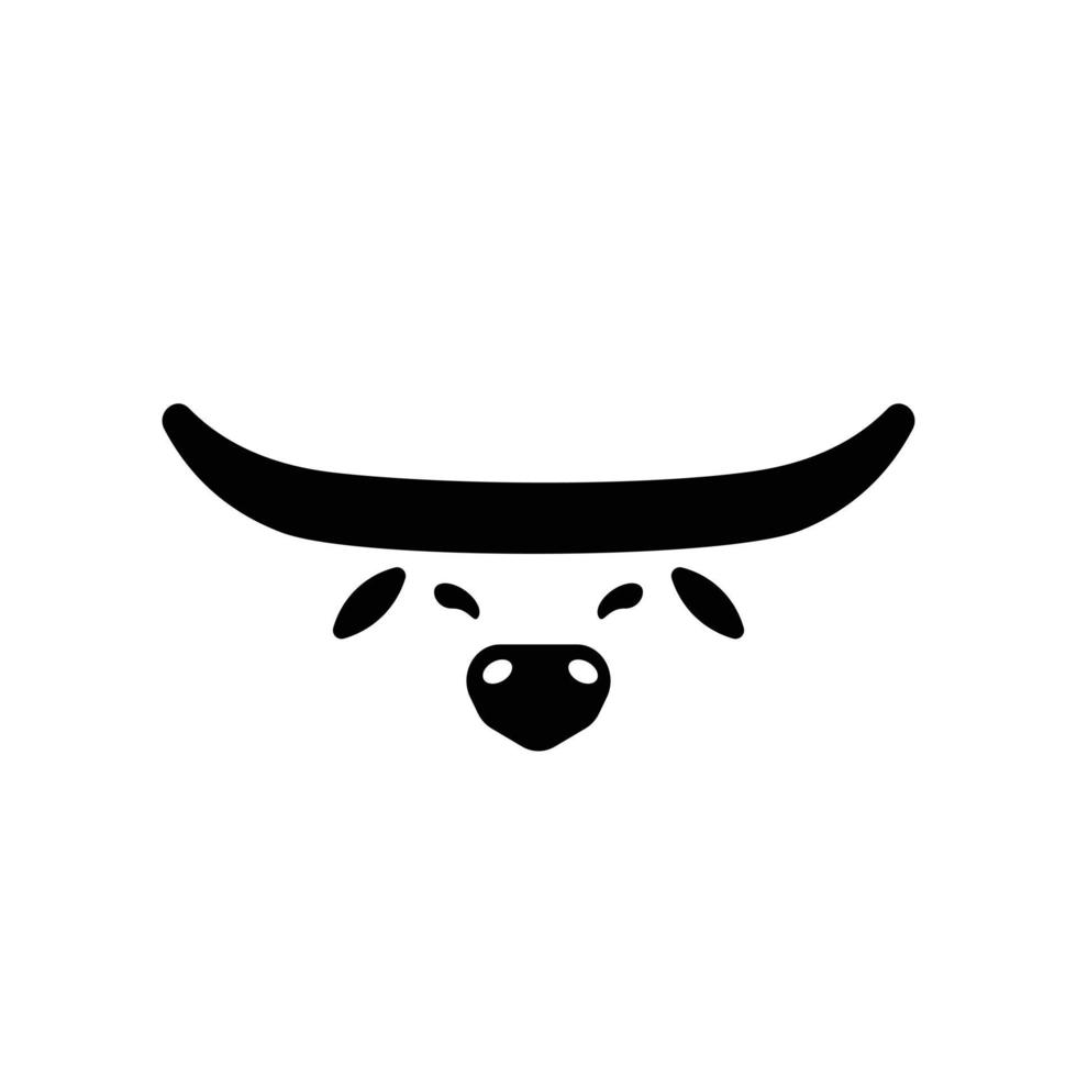 logotipo da cabeça do búfalo, ilustração do vetor do búfalo