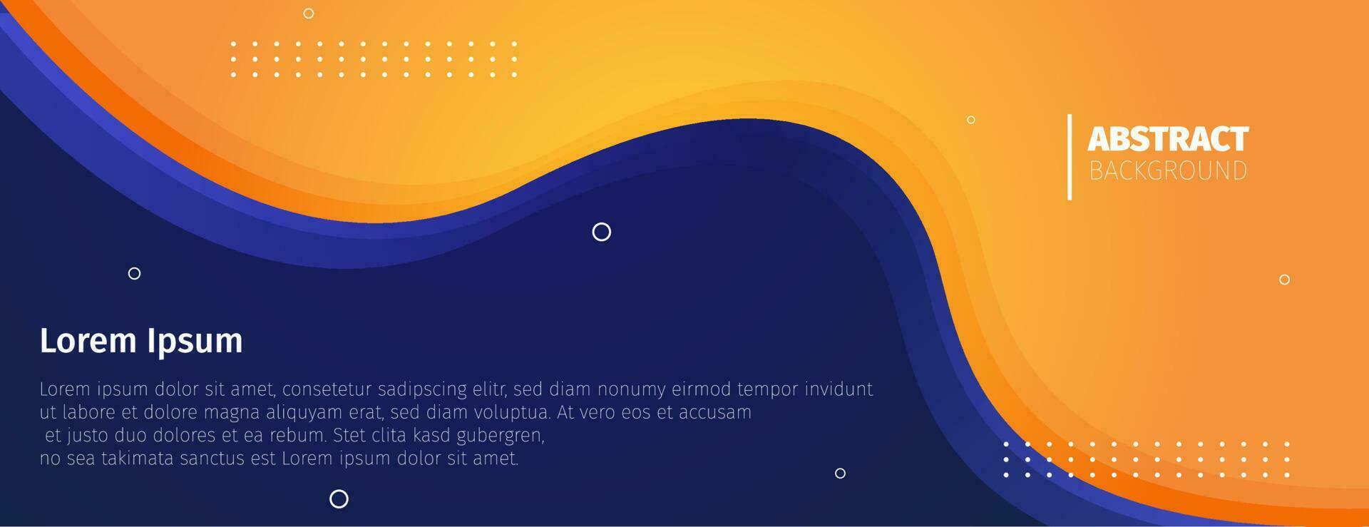 fundo abstrato com formas de onda laranja. Banner design background.vector ilustração vetor