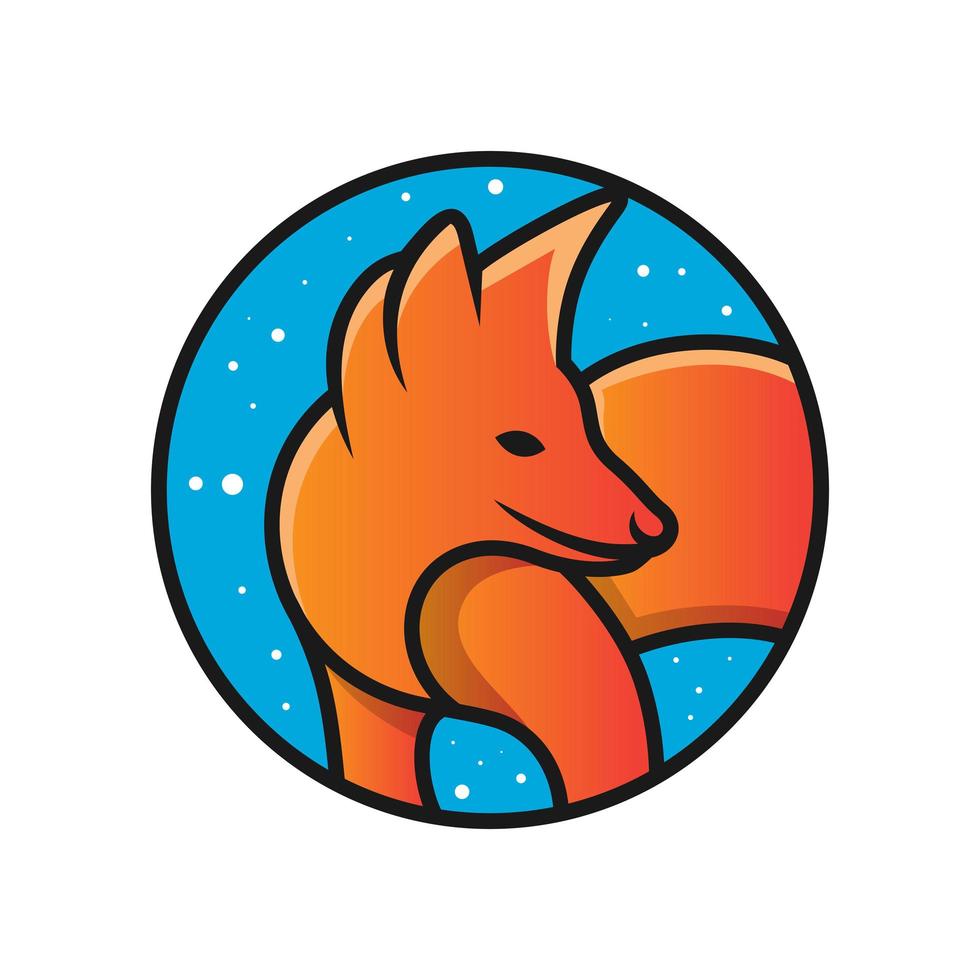 desenho do logotipo do animal raposa vetor