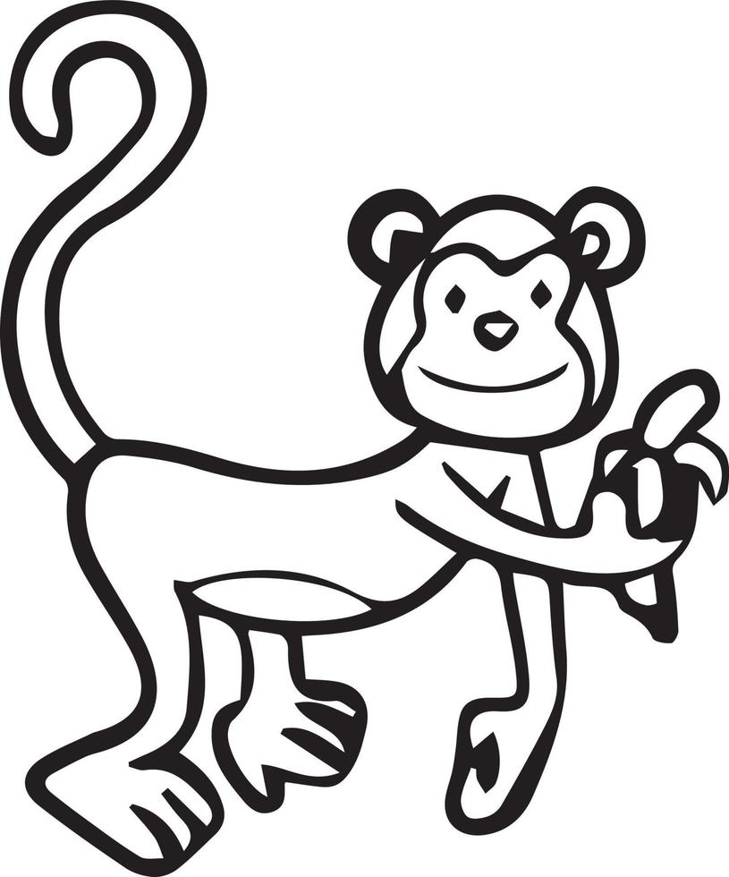 Desenho de Macaca para Colorir - Colorir.com