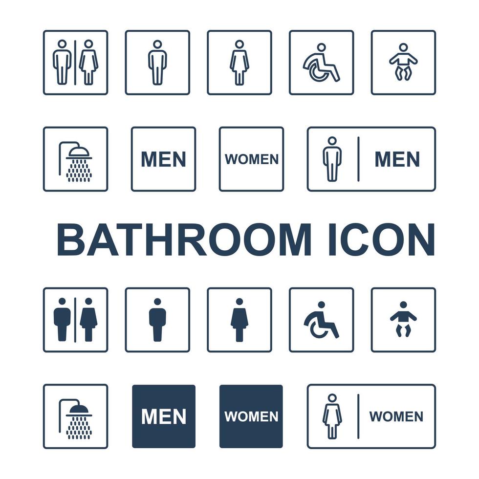 ícone do banheiro para web, apresentação, logotipo, símbolo do ícone vetor