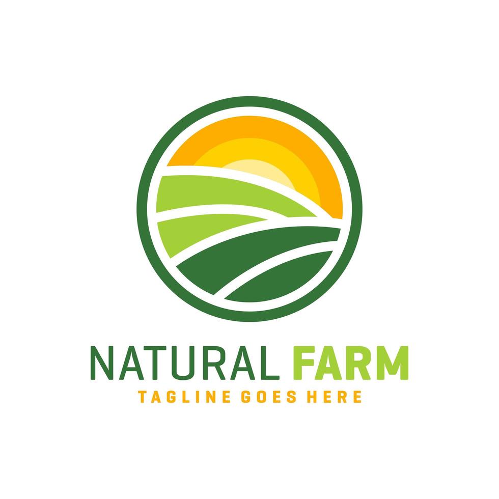 logotipo do Natural Farm Circle vetor