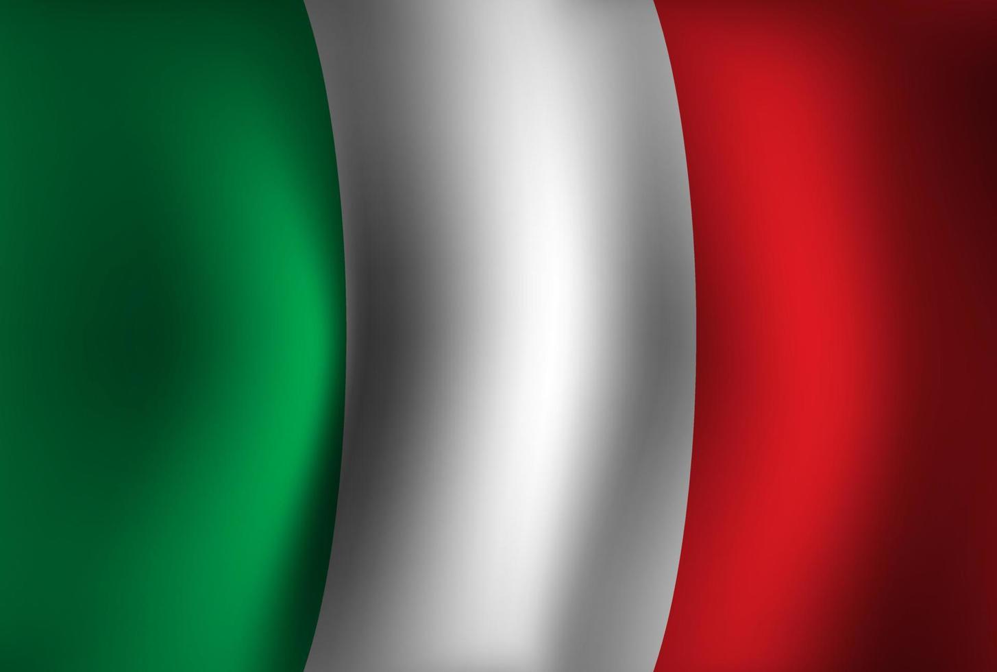 itália bandeira fundo acenando 3d. papel de parede de banner do dia da independência nacional vetor