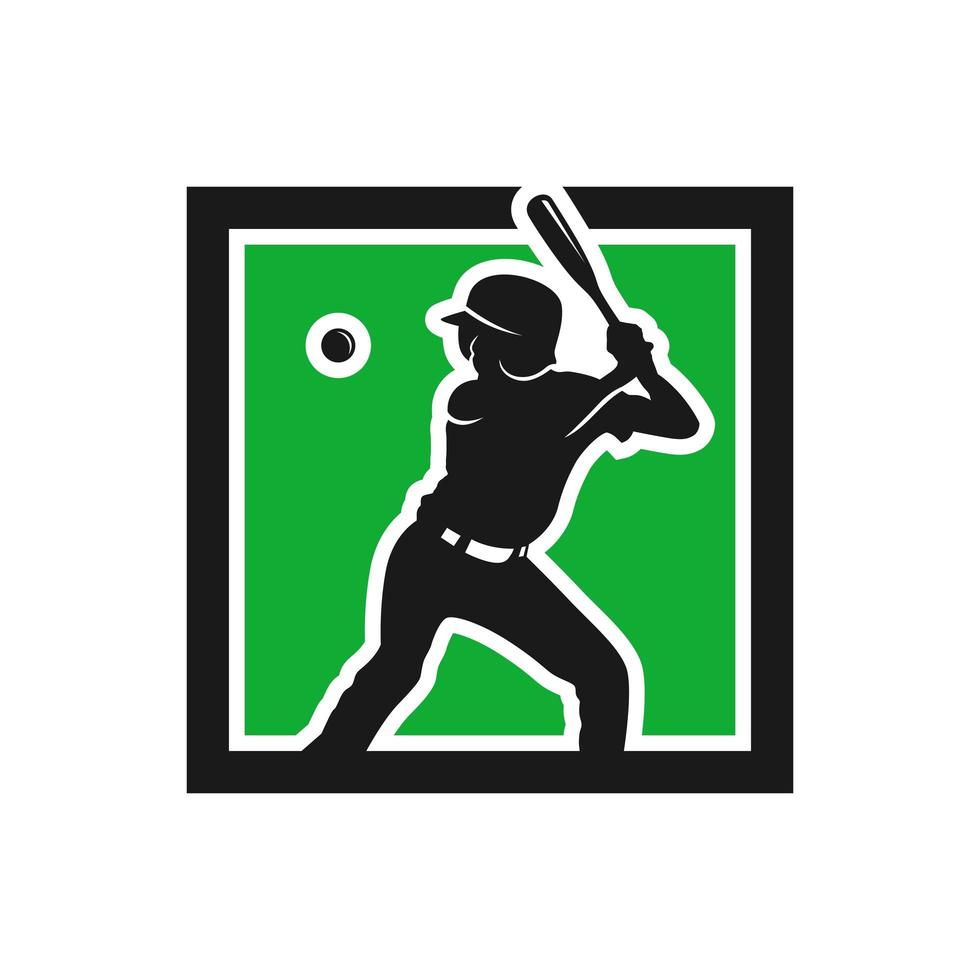 logotipo do beisebol esportivo moderno vetor