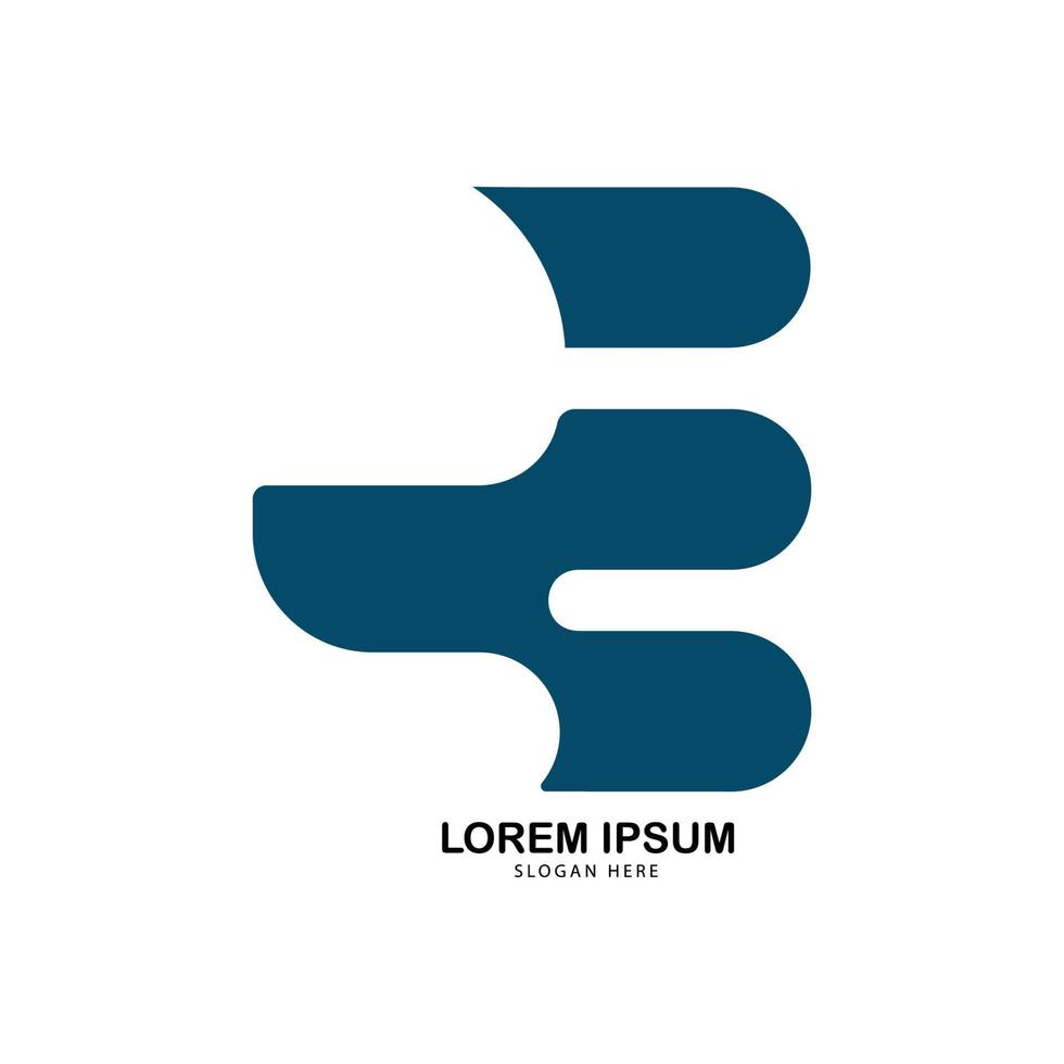 carta e logotipo com conceito moderno. vetor de modelo de design